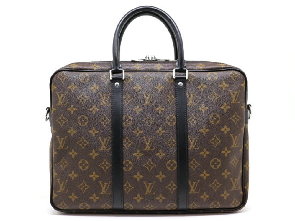 LOUIS VUITTON Bag Business PDV Monogram Macassar Brown